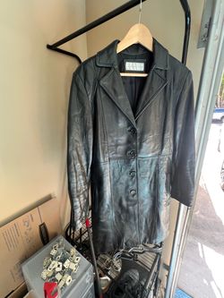 Jones New York Black Leather Coat