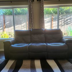 Leather Power Recliner Sofa And Loveseat For Sale