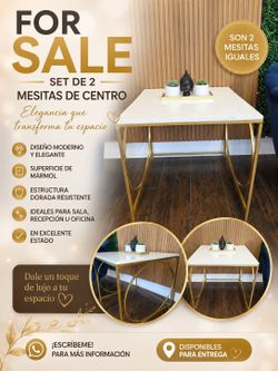 Mesita de mármol y dorado