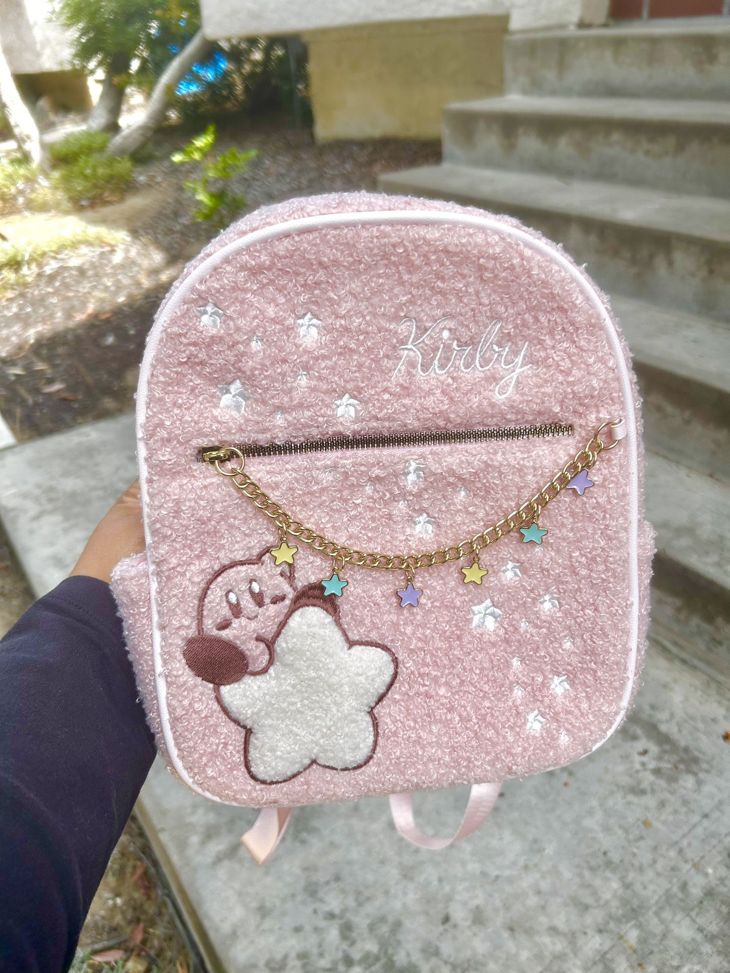 Kirby Fuzzy Pink Loungefly Backpack
