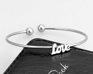 NOW ON SALE!! STAINLESS STEEL LOVE BRACELET
