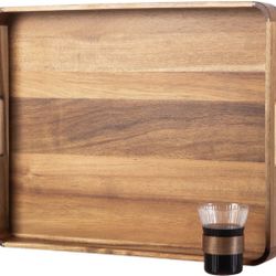 Wooden Serving Tray with Handles - Brand New (In Box)