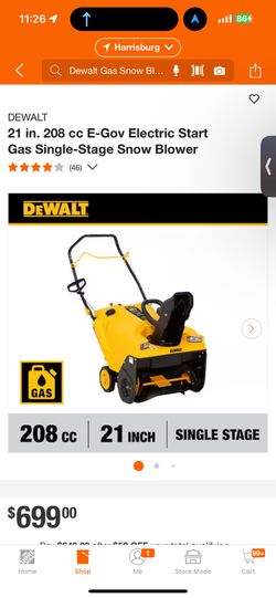 Dewalt Gas Snow Blower