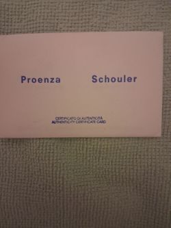 Proenza Schouler hand bag/ purse with Authenticity Certificate Card