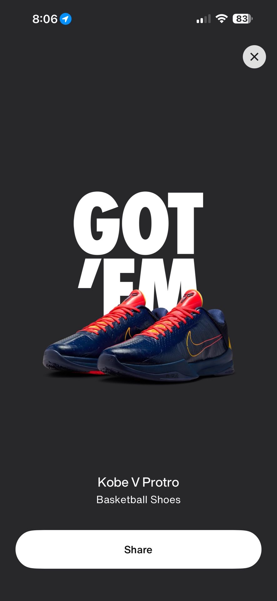 Kobe 5 Protro Caitlyn Clark