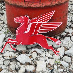 Porcelain Advertising Sign Pegasus 12in
