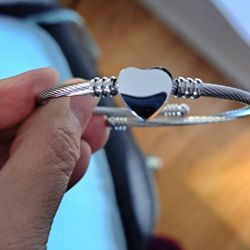 Engravable Heart Cuff Bracelet