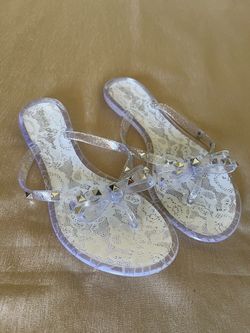 Clear sandals - size 9