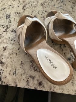 Xhilaration White Heeled Sandals