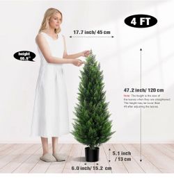 Artificial Topiary Cedar Trees 4FT Tall