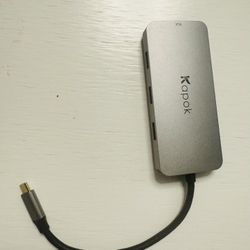 USB C to Dual HDMI Adapter, 7 in 1 USB-C Laptop Docking Station Dual Monitors, Type C Hub Multiport