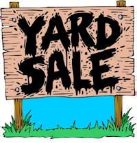 Yard Sale Now-Sunday 30th