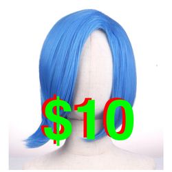 Blue Bob Costume Wigs Short Straight Hair Wig