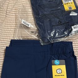 Long Bottom Blue Scrubs 
