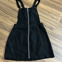 Women's H&M Divided Black Jumper Overall Dress Size 4  