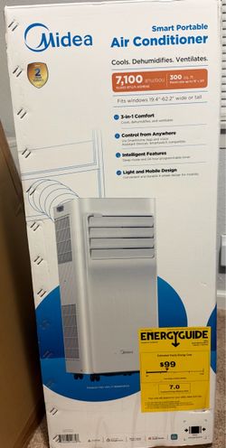Midea 7,100 BTU Smart Portable Air Conditioner, For Spaces Up to 300 sq. ft.