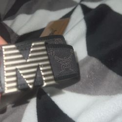 black mcm belt