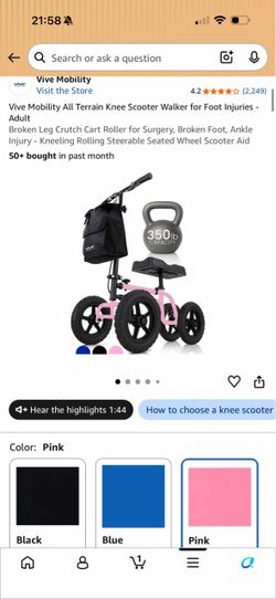 All Terrain Vive Pink Knee Scootwer