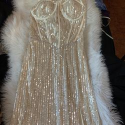 Vestido Largo Elegante Con Lentejuelas Size 8