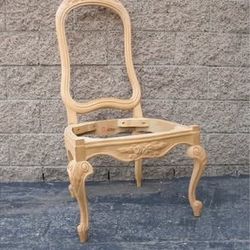 Carved Wood Chair Frame - Unfinished