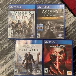 PS4 Game Bundle – Tekken 7 + Assassin’s Creed Valhalla, Unity & Syndicate