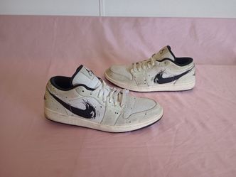 Air Jordan 1 Low Brushstroke Swoosh - Paint Splatter DM3528 100 Size 12