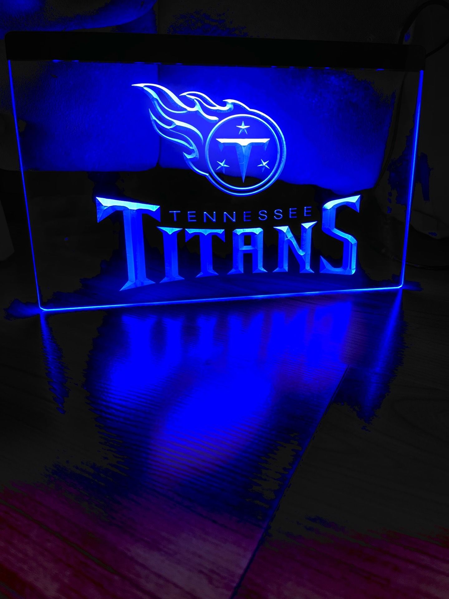 TENNESSEE TITANS LED NEON BLUE LIGHT SIGN 8x12