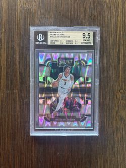 2023-24 Panini Select - Julian Strawther - Tectonic Prizm Rookie Card No 78 - BGS 9.5 - Mint Gem!
