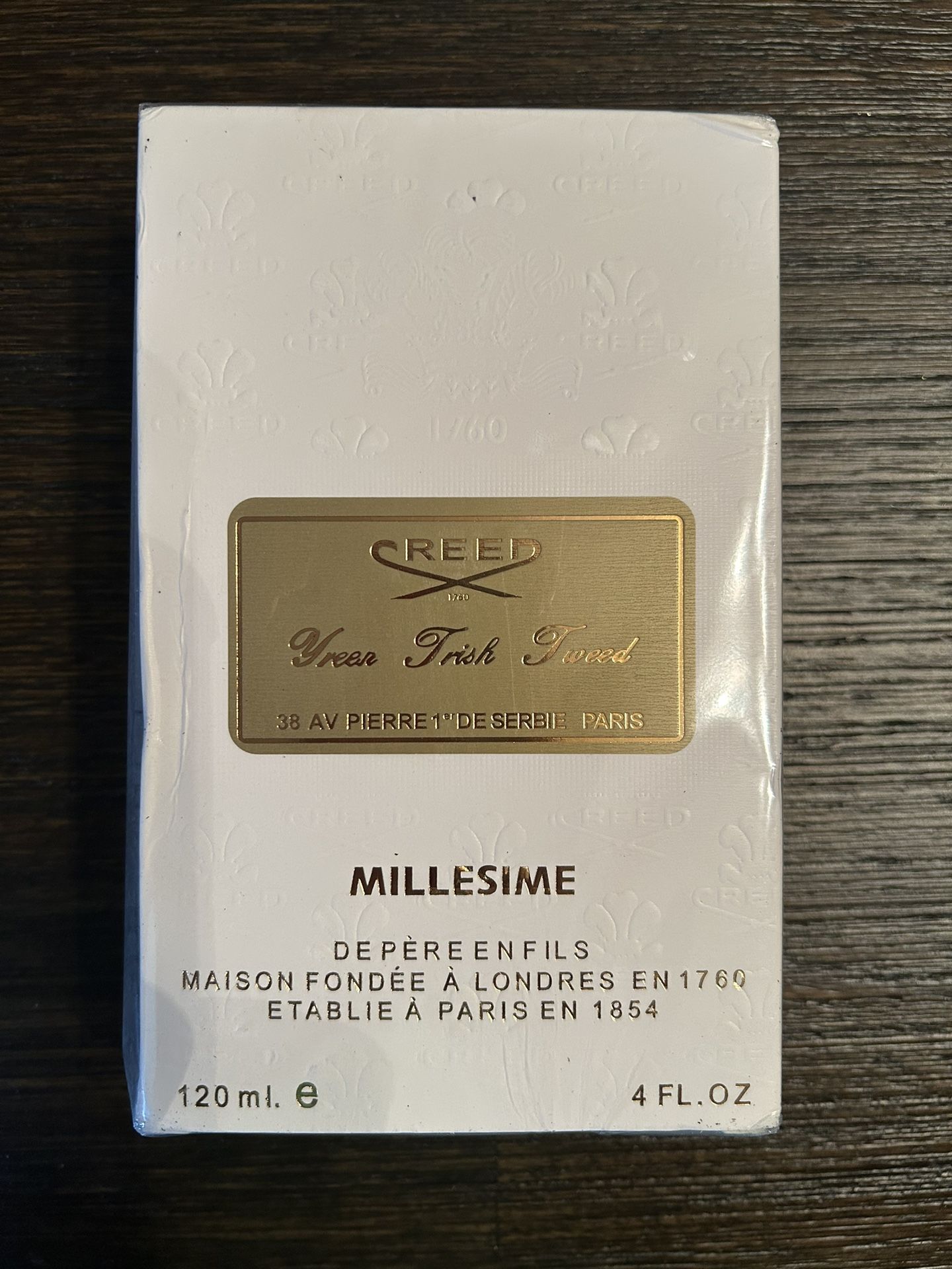 Creed Cologne Green Irish Tweed 1:1 120ml New In Box Sealed Unopened Never Used!