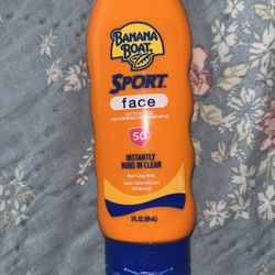 Banana Boat, Face Lotion, Sport, Waterproof For 80 Minutes