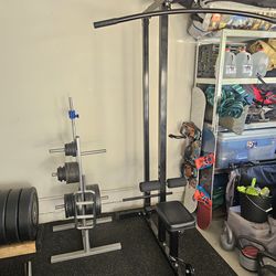 Lat pull with 215lbs of weights