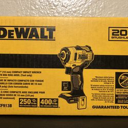 DEWALT DCF913B 20V MAX* 3/8 in. Cordless Impact Wrench with Hog Ring Anvil (Tool Only)