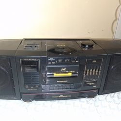 JVC vintage boom box with CD, cassette &  radio