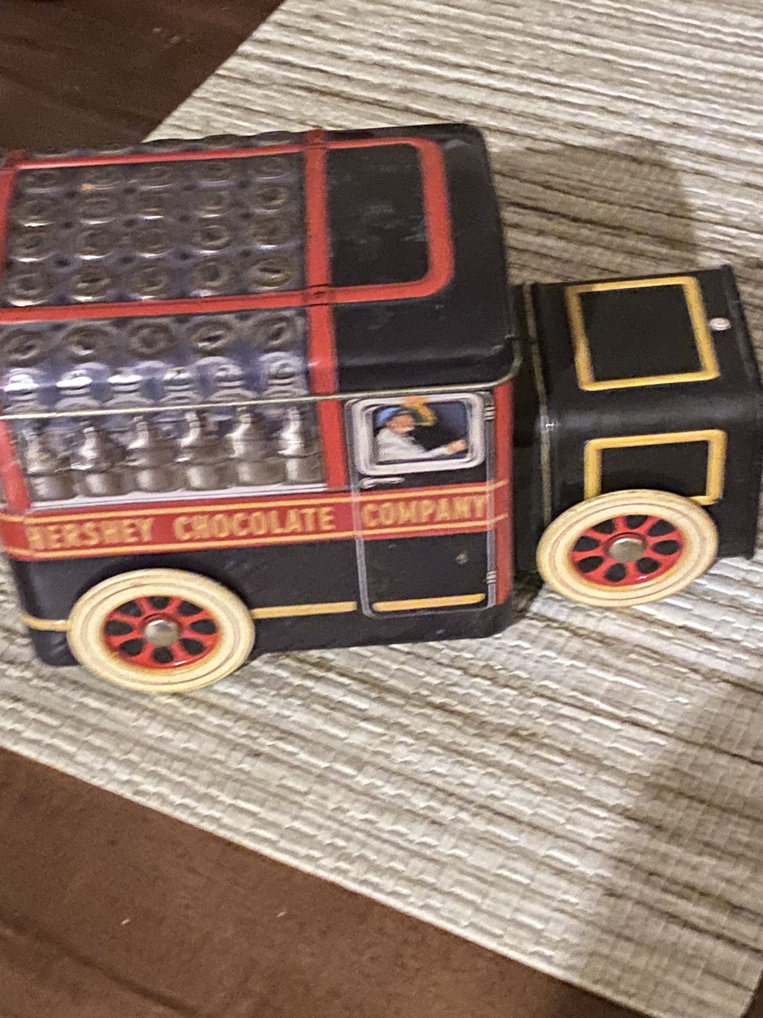 vintage hershey tin truck