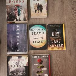 Books- Lost Roses, Lilac Girls, Freefall, Manhattan Beach, The Dry, The Huntress, Life After Life