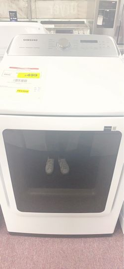 Samsung 7.4- cu ft Vented electric with Steam Cycle (white)