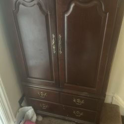 Wood armoire Dresser