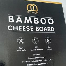 Bamboo Cheese Board With Slide Out Drawers