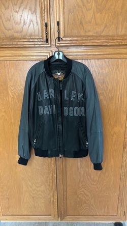 Men's Harley Davidson 100th Anniversary Centennial Leather Bomber Jacket - L