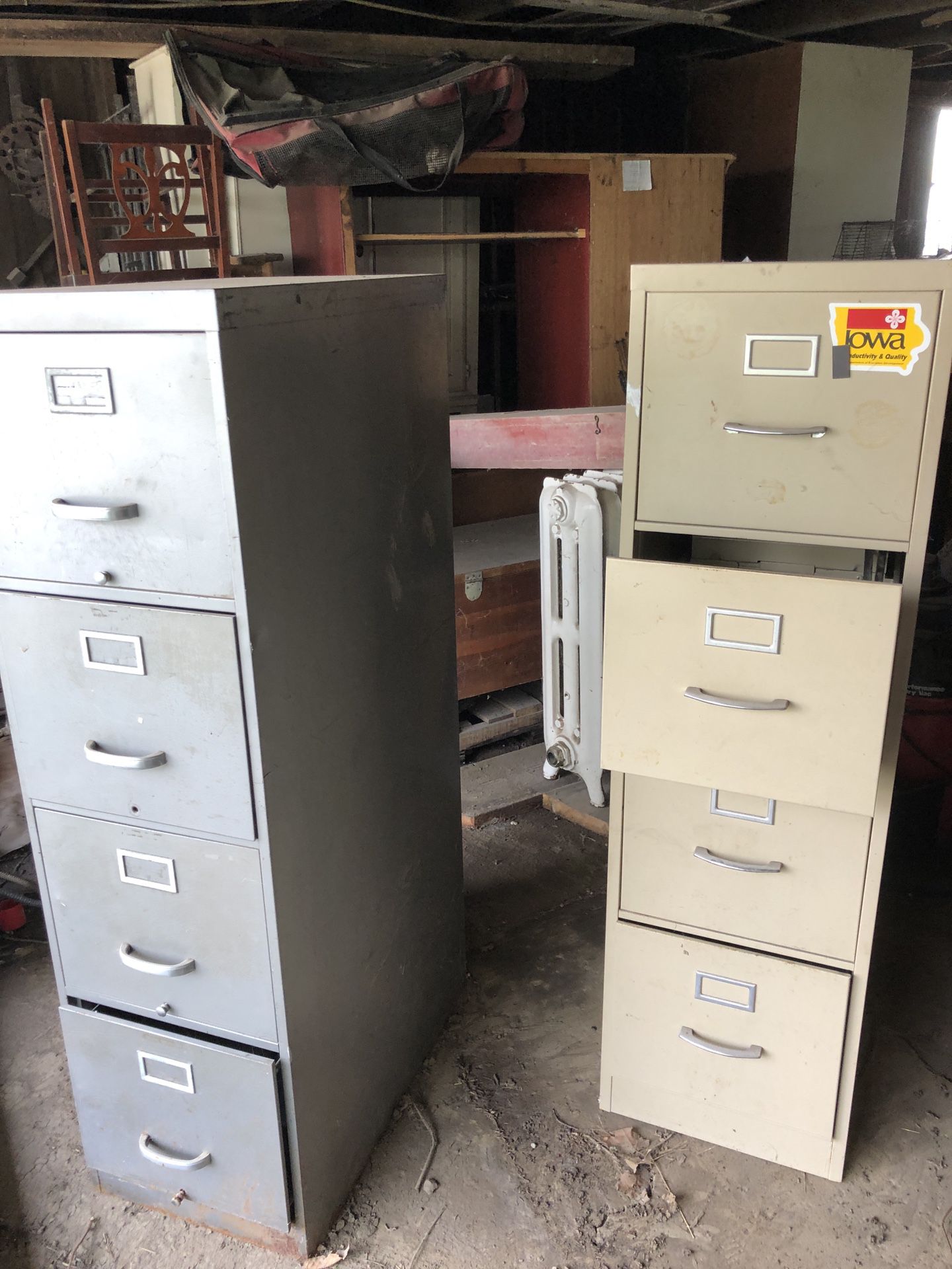 4 Drawer File Cabinets - Two