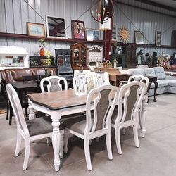 French Country Style Dining Table Set 