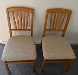 Set of 2 Stakmore Arts & Crafts Folding Chairs (Light Gray Wash)
