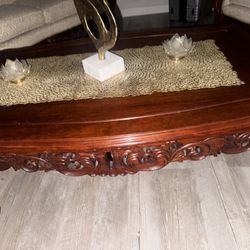 Antique Cherry Wood Coffee Table 