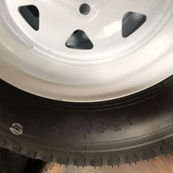 One ST trailer tire 5.30-12 with 5 lugs rim $65 each