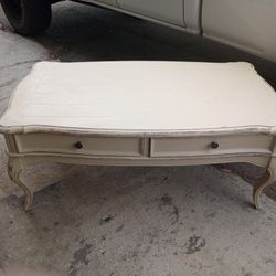 Coffee Table With 2 Drawers, Real Wood