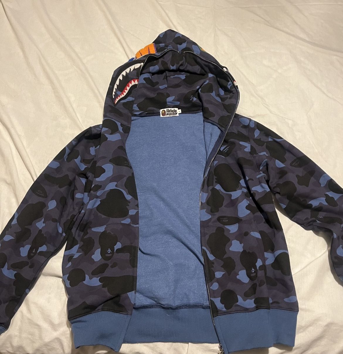 bape hoodie blue