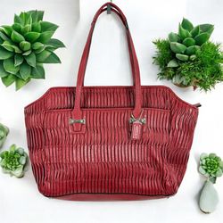 Coach Taylor Gathered Leather Alexis Carryall Tote