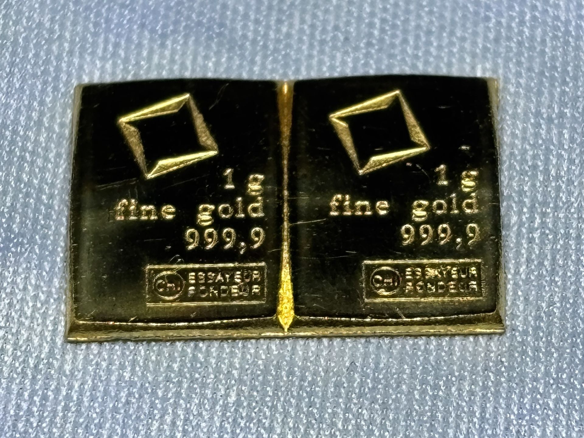 SOLD!! 2 Pure Fine 24k Gold 1 Gram Bar
