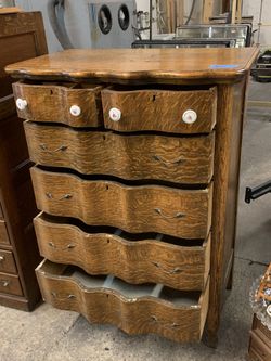 Tiger Wood Dresser - Antique