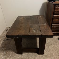 Rustic Wooden End Table 